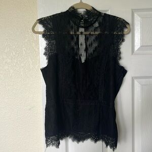 H&M black lace top